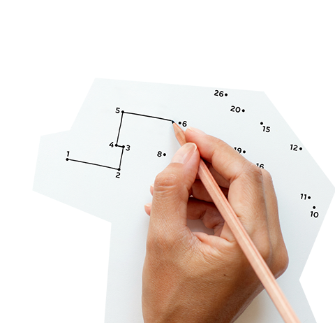 verbind de punten tekening